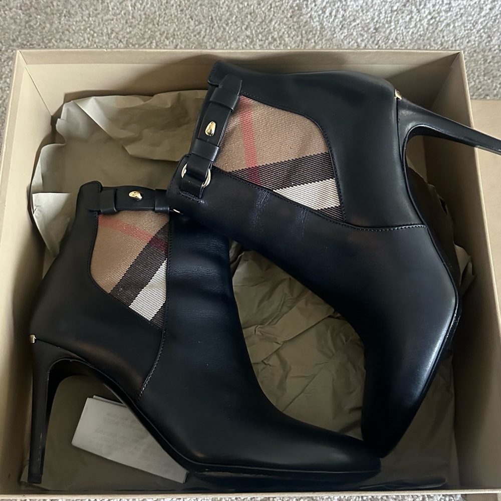 Burberry Heeled Boots slight wear on very bottom but great condition otherwise